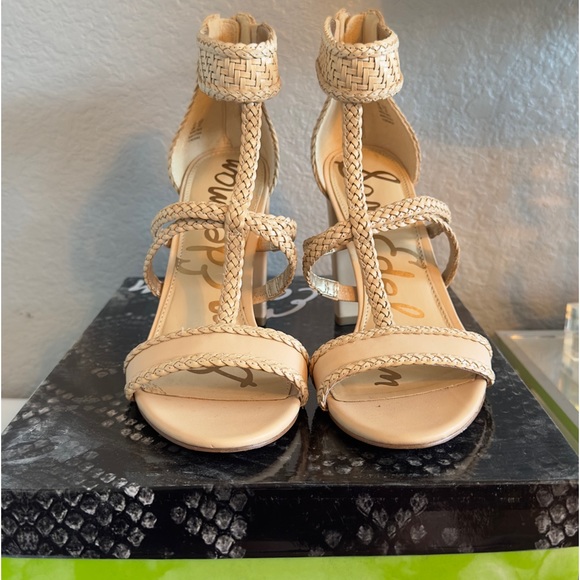 Sam Edelman “Yordana” Gladiator Caged Block Heels - Tan/Beige - Size 10 - Picture 10 of 12